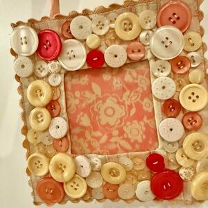 Button-Embellished Square Frame
